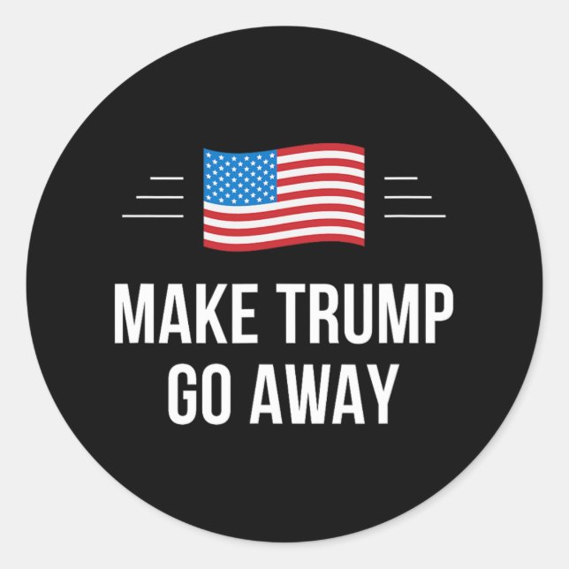 Sticker Rond Faites disparaître Trump - (Devant)