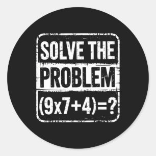 Sticker Rond Faites Le Calcul 67 Mème Drôle Six Sept Hommes Fem