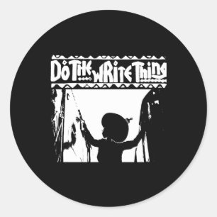 Sticker Rond Faites L'Écriture De L'Autocollant Pt132