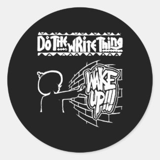 Sticker Rond Faites L'Écriture De L'Autocollant Pt137