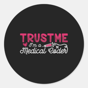 Sticker Rond Faites-moi confiance Je suis un programmeur de cod
