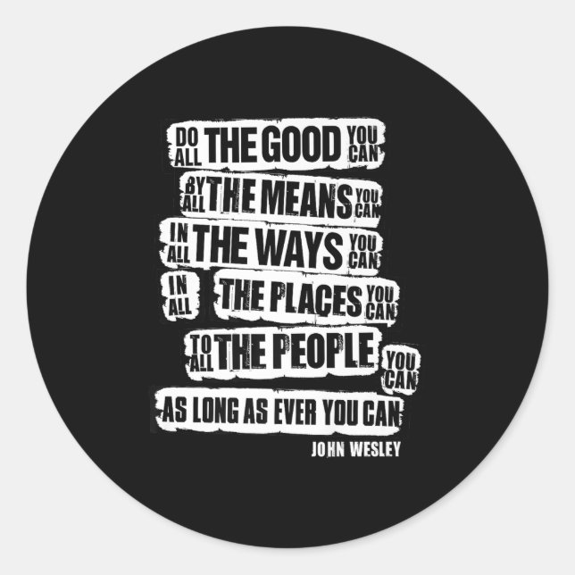 Sticker Rond Faites Tout Le Bien Possible, Motivationnel Et Ins (Devant)