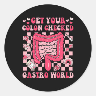 Sticker Rond Faites Vérifier Votre Côlon Gastro World Saint Val