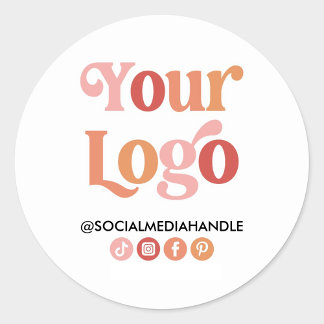 Sticker Rond Faites votre propre logo personnalisé Business Soc