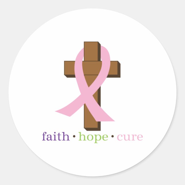Sticker Rond Faith Hope Cure (Devant)