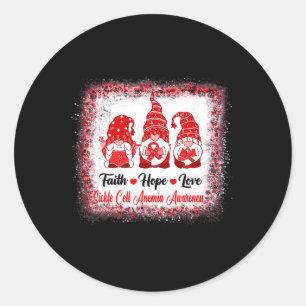 Sticker Rond Faith Hope Love Gnomes Sickle Cell Anemia Awards