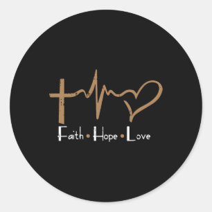 Sticker Rond Faith Hope Love Hommes Black History Mois Femmes C