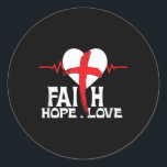 Sticker Rond Faith Hope Love Love Jesus Christian Christmas<br><div class="desc">Faith Hope Love Love Jesus Christian Christmas</div>