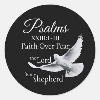 Sticker Rond Faith Over Encouragement White