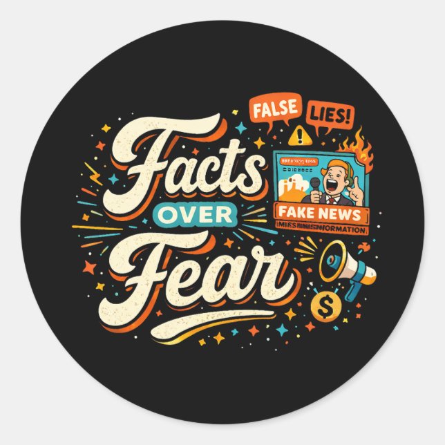 Sticker Rond Faits avant la peur (Devant)