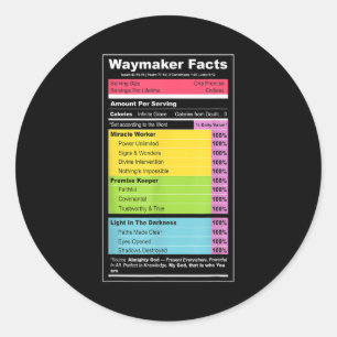 Sticker Rond Faits Waymaker T-shirt chrétien _ Faith Nutrition