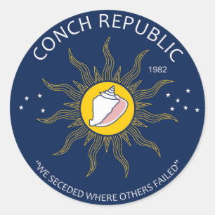 Sticker Rond FAKES Authentic Conch Republic