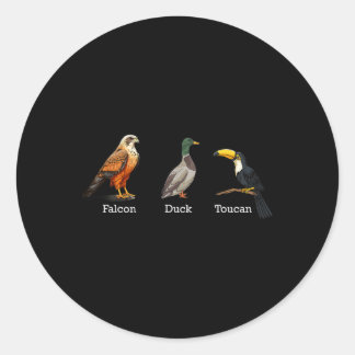 Sticker Rond Falcon Canard Toucan Birds Subtil Anti Trump