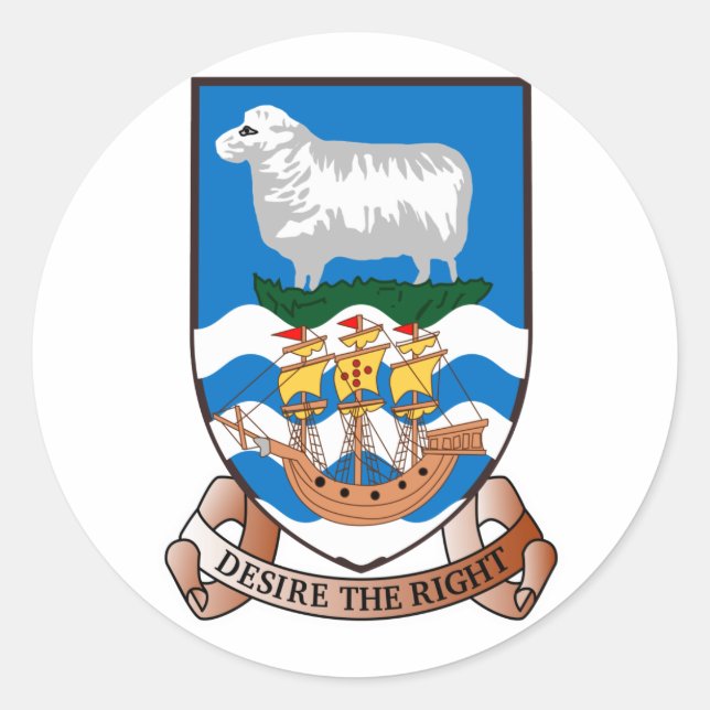 Sticker Rond Falkland Islands (Malvinas) FK (Devant)
