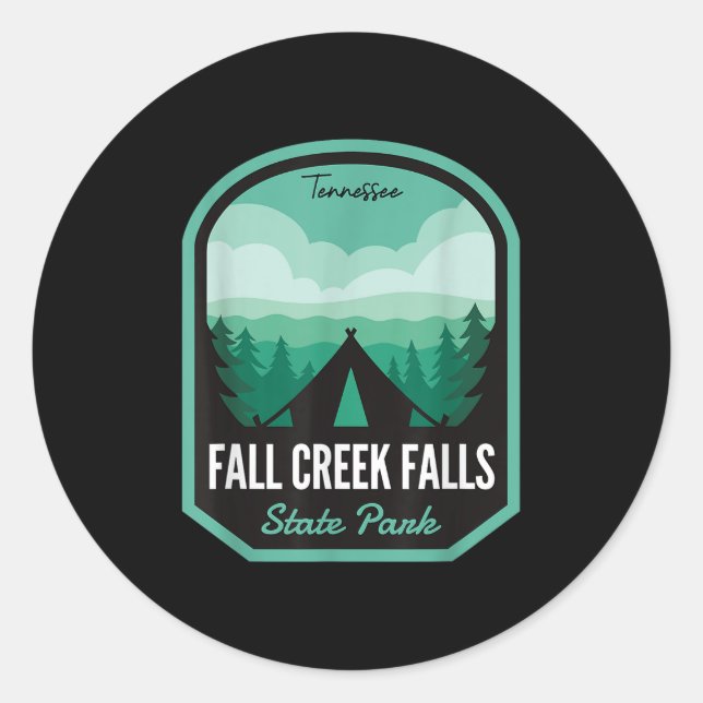 Sticker Rond Fall Creek Falls State Park Tn Camping (Devant)