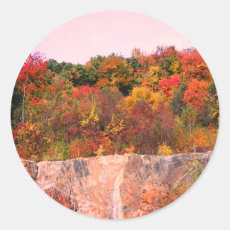 Sticker Rond Fall Folift Rock Cliff Nature