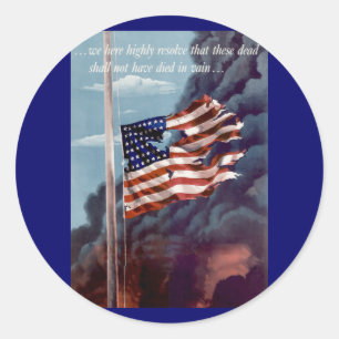 Sticker Rond Fallen Mais Pas Oublié