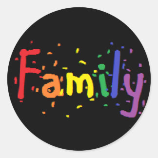 Sticker Rond Famille