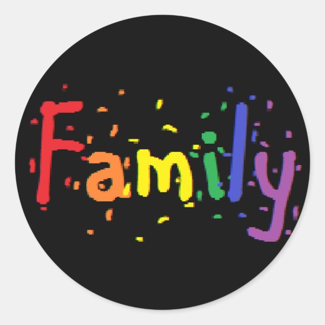 Sticker Rond Famille (Devant)