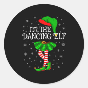 Sticker Rond Famille Correspondante Femmes Filles Je Suis L'Elf