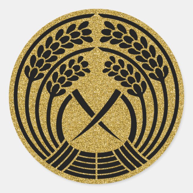 Sticker Rond [Famille Crêtes] Accumulation d'oreille de riz (Devant)