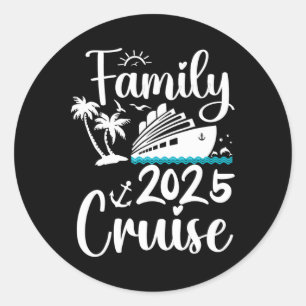 Sticker Rond Famille de croisières 2025 Squad Vacation Matching