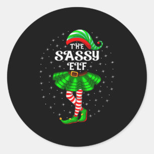Sticker Rond Famille de Noël Correspondance Femmes Filles Maman