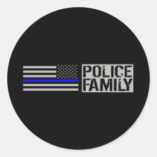 Sticker Rond Famille de police