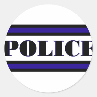 Sticker Rond Famille de police