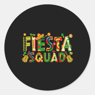 Sticker Rond Famille Fiesta Squad Correspondant Cinco De Mayo P