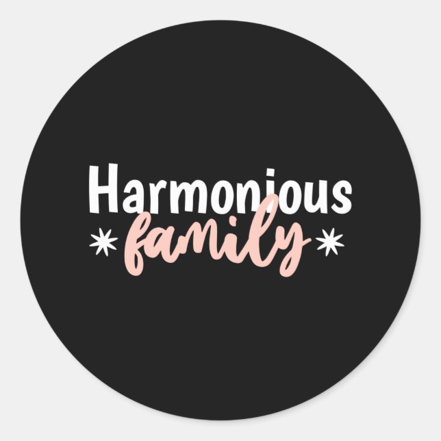 Sticker Rond Famille harmonieuse (Devant)