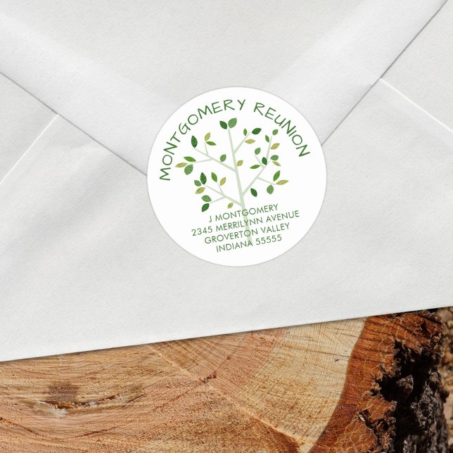 Sticker Rond Famille Réunion Nom Année Arbre famille (Créateur téléchargé)