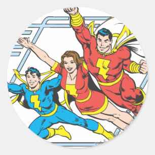 Sticker Rond Famille SHAZAM