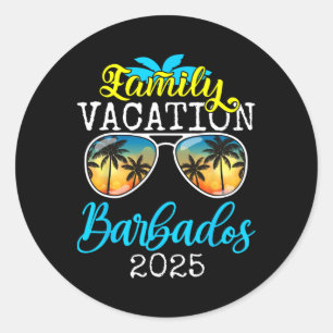 Sticker Rond Famille Vacay Squad Groupe Voyage Famille Vacances