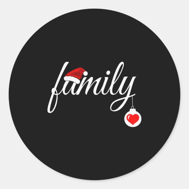 Sticker Rond Family Christmas 2021  (Devant)
