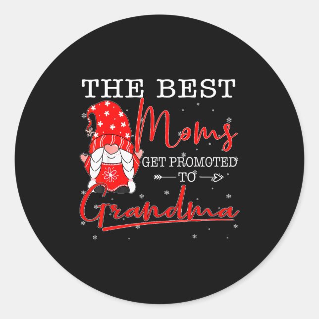 Sticker Rond Family Christmas Gnome The Moms Get Promoted To Gr (Devant)