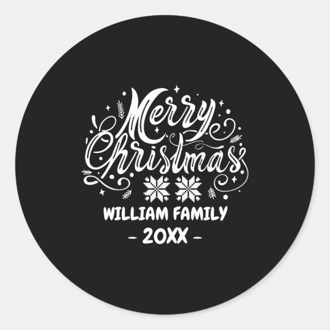 Sticker Rond Family Christmas Matching Pajama Xmas Party  (Devant)