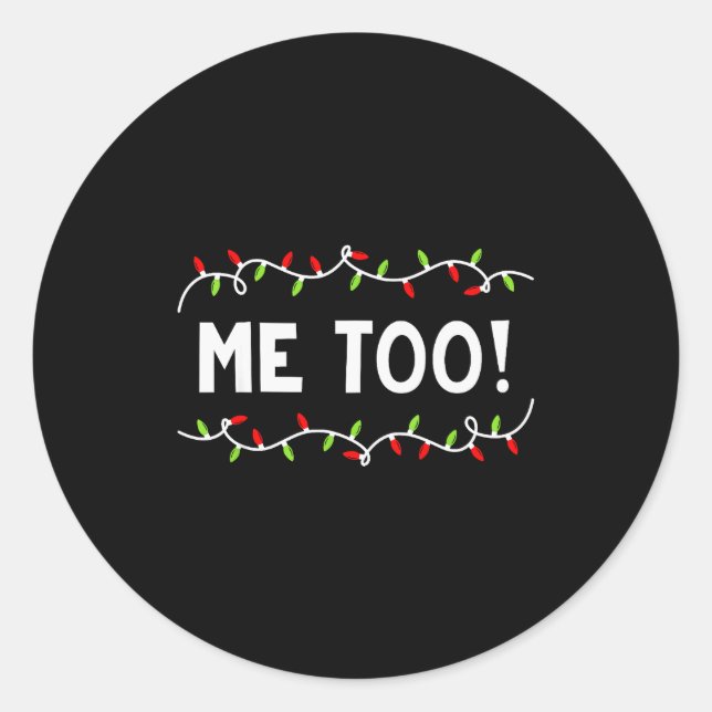 Sticker Rond Family Christmas Shirt I Don't Do Matching But I D (Devant)