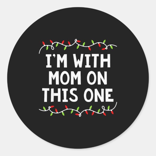 Sticker Rond Family Christmas Shirt I Don't Do Matching But I D (Devant)