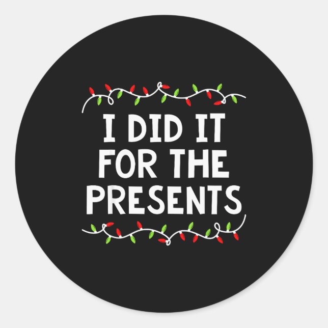 Sticker Rond Family Christmas Shirt I Don't Do Matching Outfits (Devant)