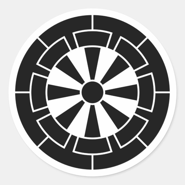 Sticker Rond [Family Crests] Genji clan wheel (Devant)