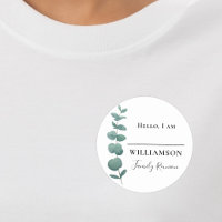 Family Reunion Eucalyptus Name Tag