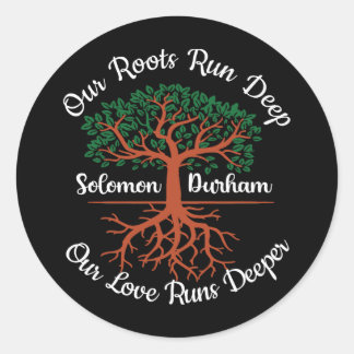 Sticker Rond Family reunion Our Roots Run Deep Salomon