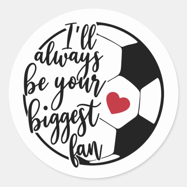 Sticker Rond fan de football cool sport mot art (Devant)