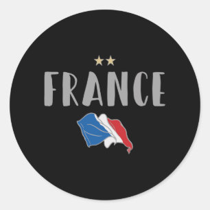 Sticker Rond Fan de football France Chemise Française