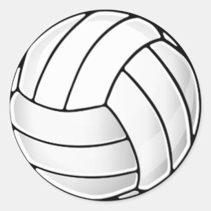 Sticker Rond Fan de volleyball