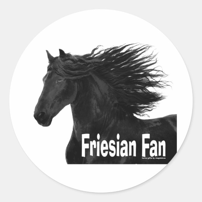 Sticker Rond Fan friésien (Devant)