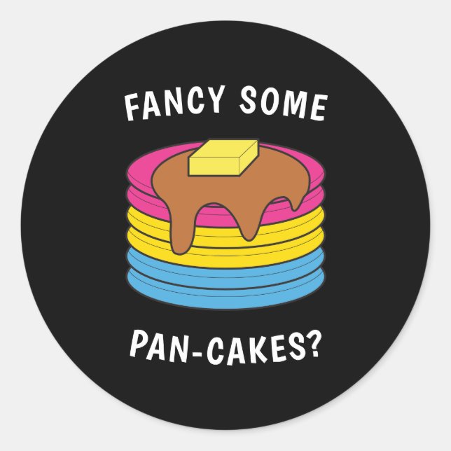 Sticker Rond Fancy Certains Pâtisseries Drôle LGBTQ Pansexual P (Devant)