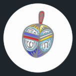 Sticker Rond Fancy Dreidel<br><div class="desc">rêve pour célébrer Channukkah.</div>