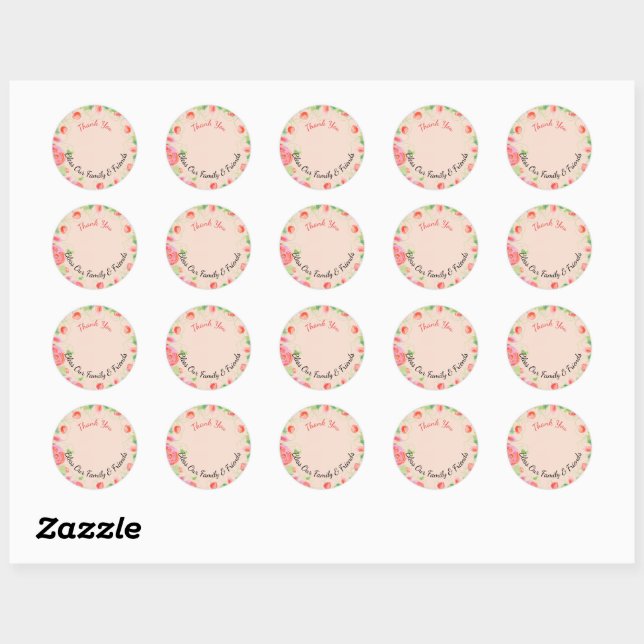 Sticker Rond Fancy Flowers Designer (Feuille)